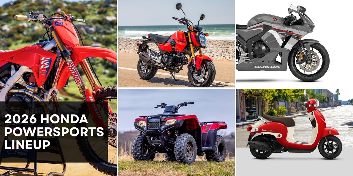 2026 Honda Powersports Lineup: CRF450R, CBR600RR, Grom & More